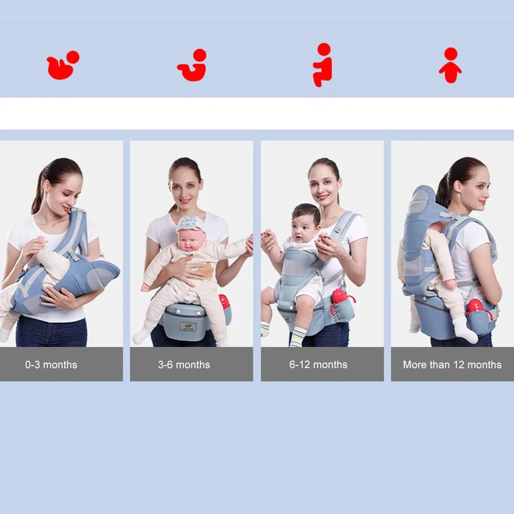 Newborn Ergonomic Baby Carrier with Hip Seat by HitMyNeed