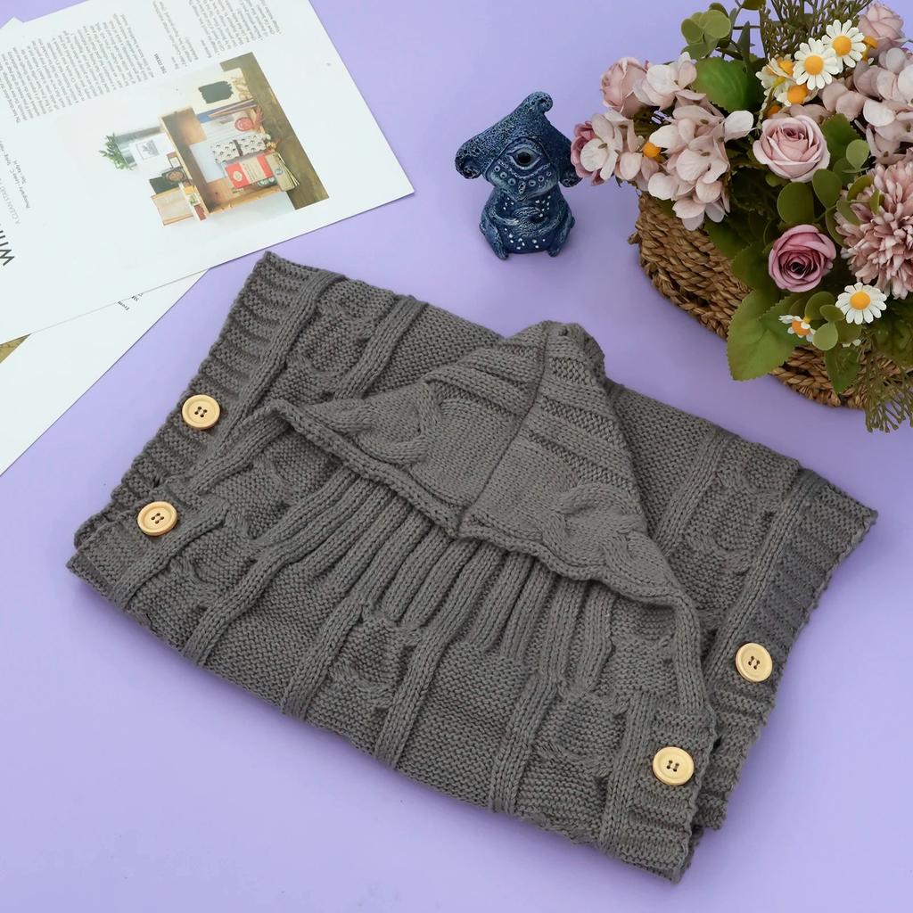 Newborn Knit Swaddle Wrap Blanket 0-24 Months by HitMyNeed