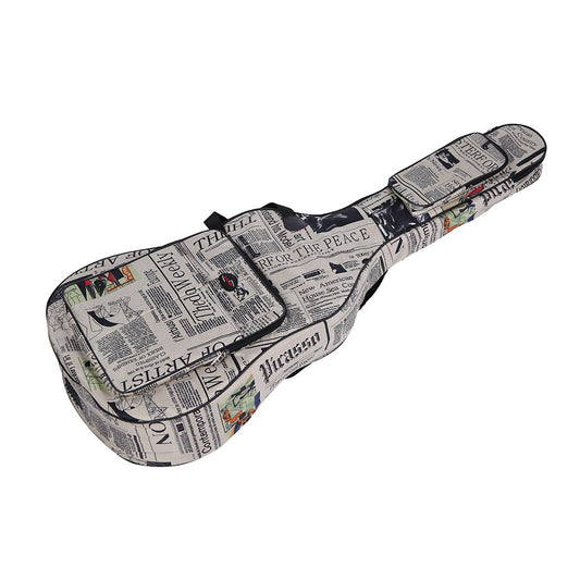 Newsprint Acoustic Guitar Gig Bag, 40" Oxford Case by HitMyNeed