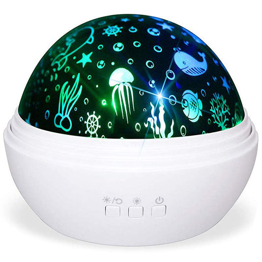 Night Light Rotating Projector with Star & Ocean Themes by HitMyNeed