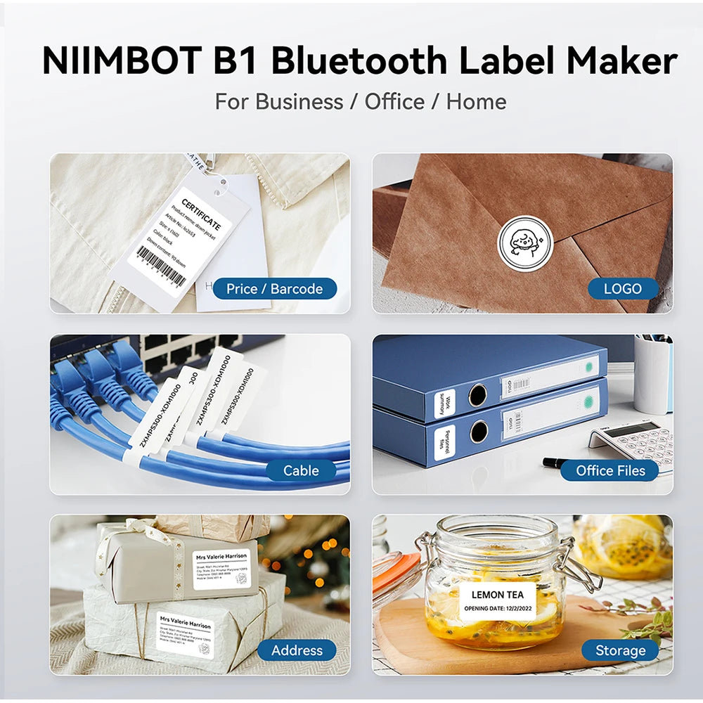 Niimbot B1 Wireless Thermal Label Printer 2" by HitMyNeed