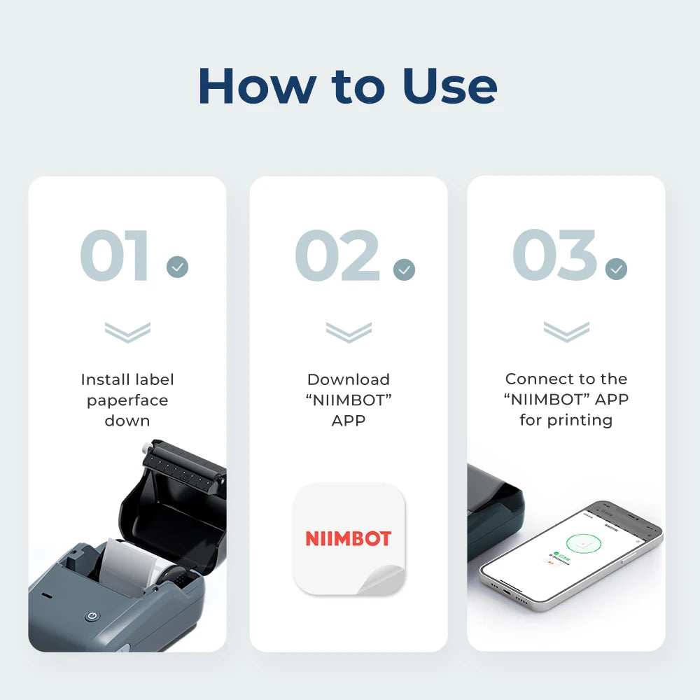 Niimbot B1 Wireless Thermal Label Printer 2" by HitMyNeed