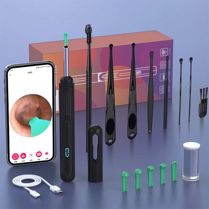 NK3 Pro Ear Cleaner with HD Camera & USB-C Charge set2-black by HitMyNeed