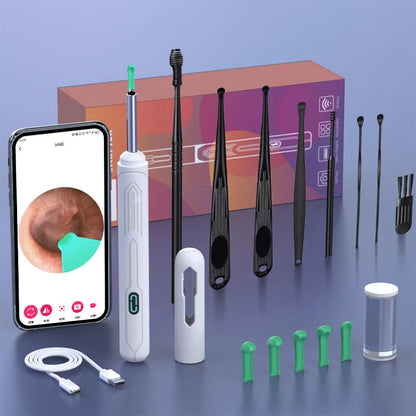 NK3 Pro Ear Cleaner with HD Camera & USB-C Charge set2-white by HitMyNeed