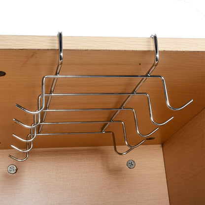 No-Drill 10 Hook Under Cabinet Coffee Cup Rack by HitMyNeed