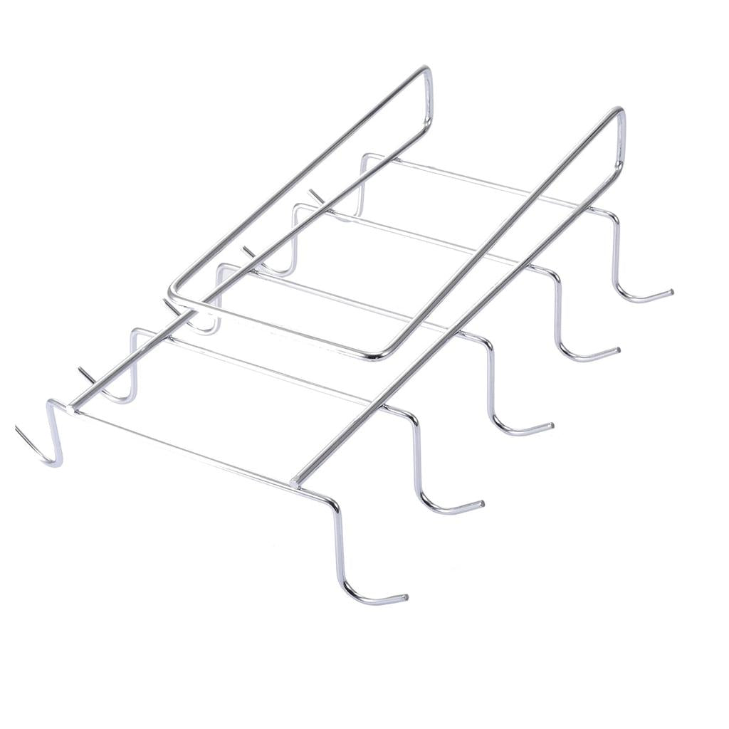 No-Drill 10 Hook Under Cabinet Coffee Cup Rack by HitMyNeed