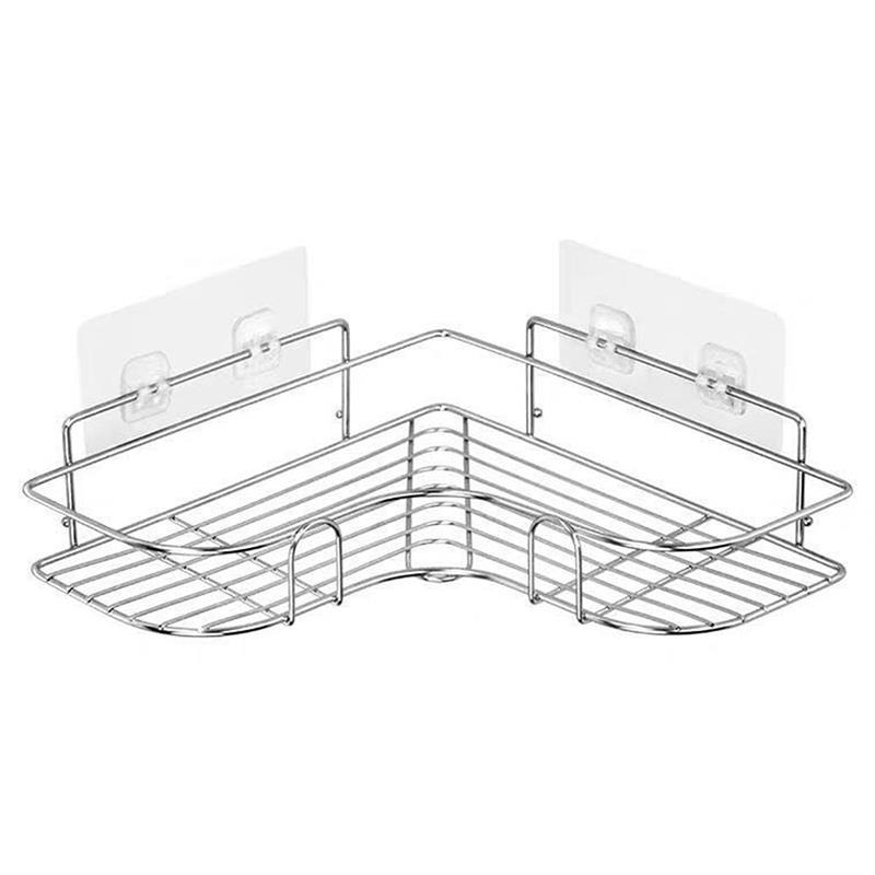 No-Drill Corner Wire Bathroom Shelf Organizer by HitMyNeed