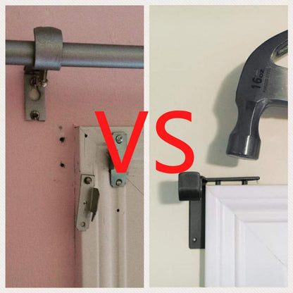 No-Drill Curtain Rod Brackets for Wooden Window Frames by HitMyNeed