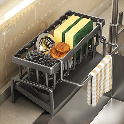 No-Drill Kitchen Sink Rack with Drainage Shelf by HitMyNeed