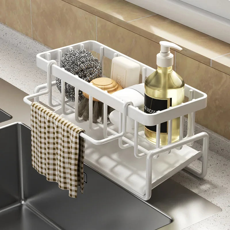 No-Drill Kitchen Sink Rack with Drainage Shelf by HitMyNeed