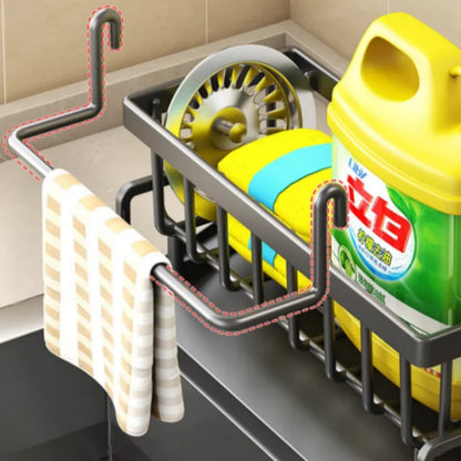 No-Drill Kitchen Sink Rack with Drainage Shelf by HitMyNeed