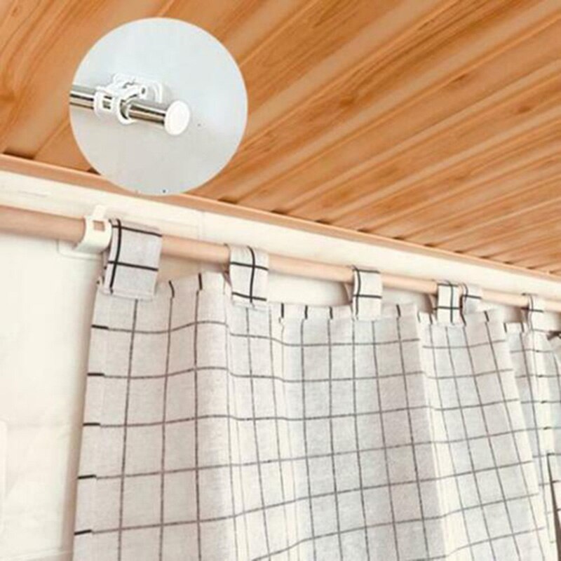 No-Drill Self-Adhesive Curtain Rod Brackets (2 Pack) by HitMyNeed