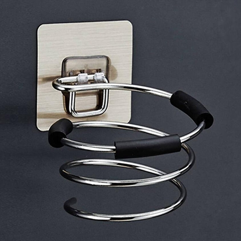 No-Drill Stainless Steel Hair Dryer Hanger by HitMyNeed