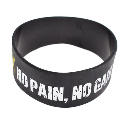 No Pain No Gain Silicone Motivational Bracelet by HitMyNeed