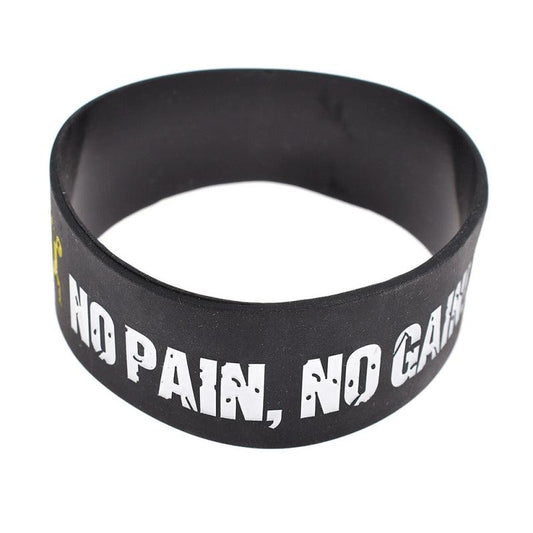 No Pain No Gain Silicone Motivational Bracelet by HitMyNeed