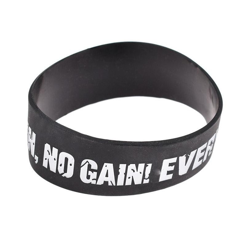 No Pain No Gain Silicone Motivational Bracelet by HitMyNeed