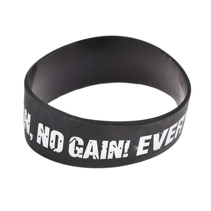 No Pain No Gain Silicone Motivational Bracelet by HitMyNeed
