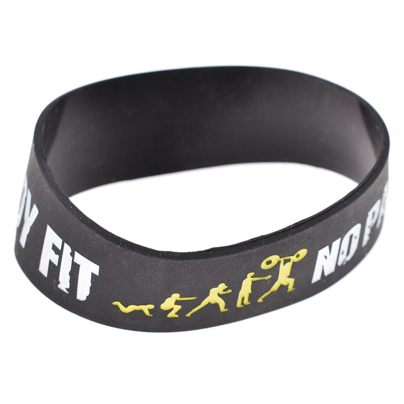 No Pain No Gain Silicone Motivational Bracelet by HitMyNeed