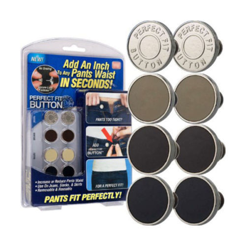 No-Sew Jeans Button Extenders and Replacements (8-Pack) by HitMyNeed