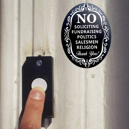 No Soliciting Sign for Home or Business, Wood Plaque by HitMyNeed