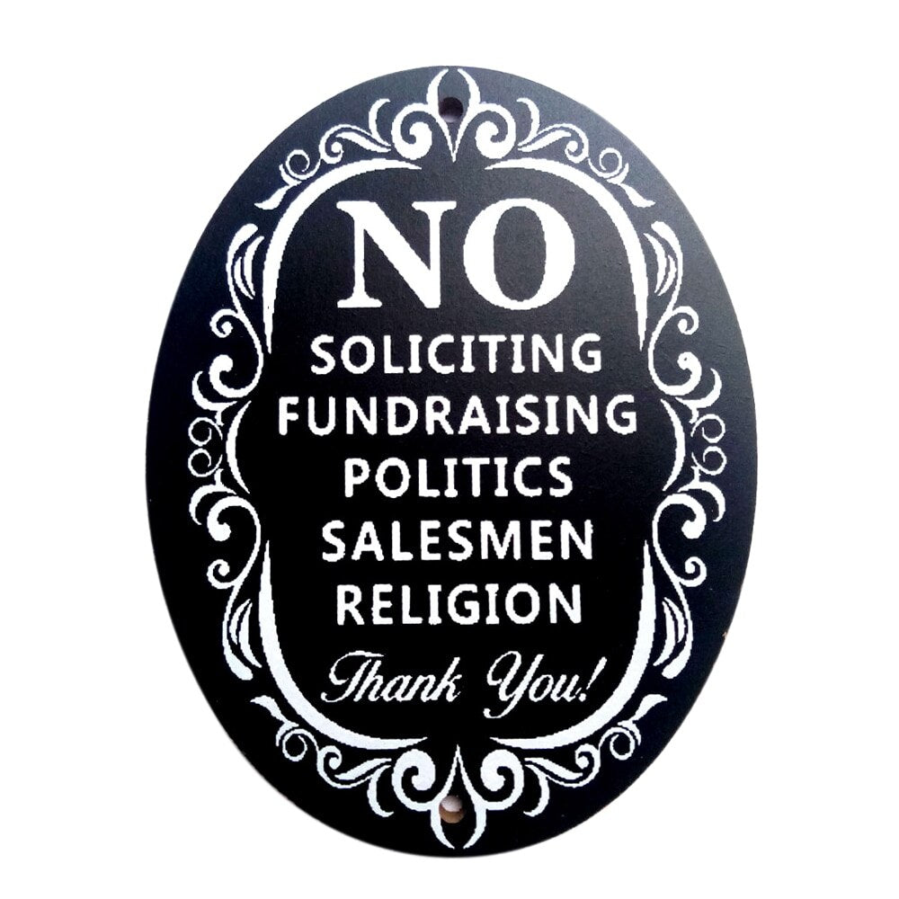 No Soliciting Sign for Home or Business, Wood Plaque by HitMyNeed