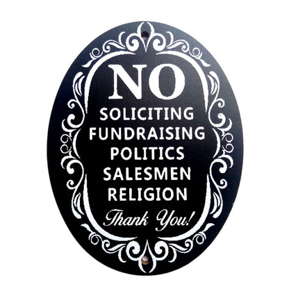 No Soliciting Sign for Home or Business, Wood Plaque by HitMyNeed