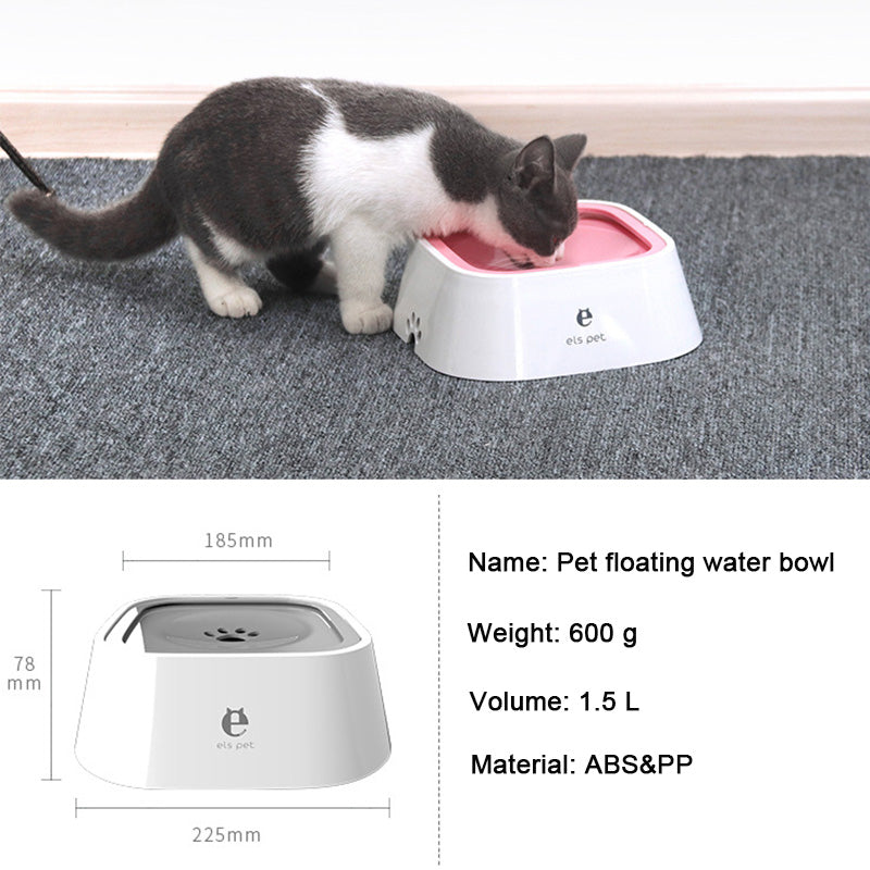 No-Spill Floating Pet Water Bowl for Dogs & Cats by HitMyNeed