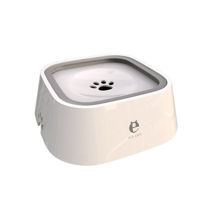 No-Spill Floating Pet Water Bowl for Dogs & Cats a-white by HitMyNeed