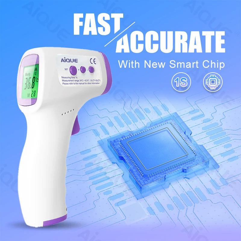 No-Touch Infrared Forehead Thermometer with Fever Alarm by HitMyNeed