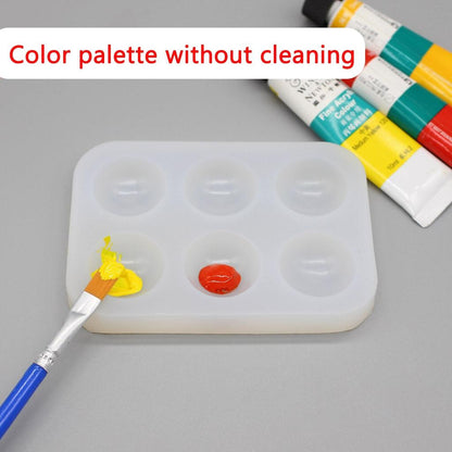 No-Wash 6-Hole Silicone Paint Palette by HitMyNeed