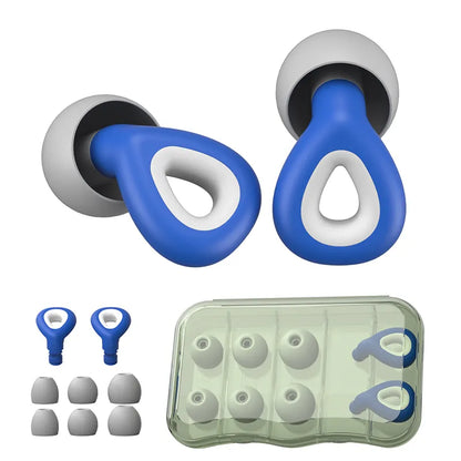 Noise-Reducing Waterproof Earplugs for Sleep & Swim blue by HitMyNeed