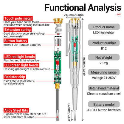 Non-Contact Voltage Test Pen with LED Indicator by HitMyNeed