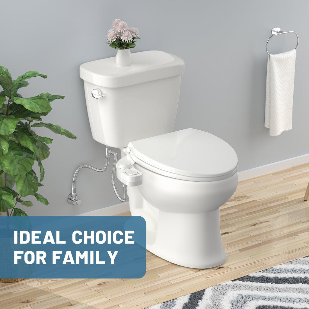 Non-Electric Dual Nozzle Self-Cleaning Bidet Attachment by HitMyNeed