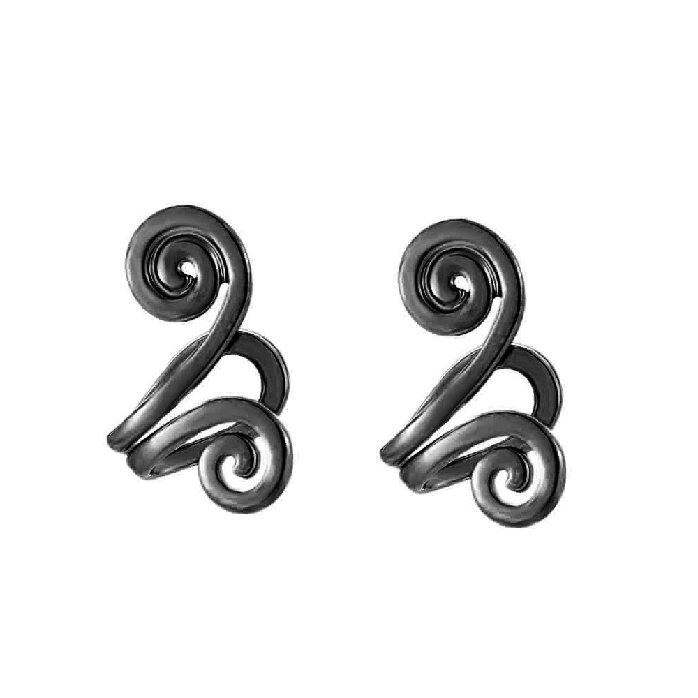 Non-Piercing Slimming Acupressure Clip Earrings black by HitMyNeed
