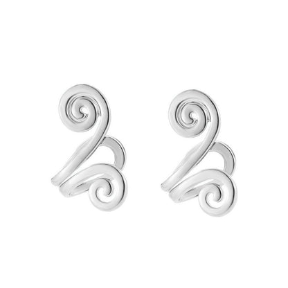 Non-Piercing Slimming Acupressure Clip Earrings silver by HitMyNeed