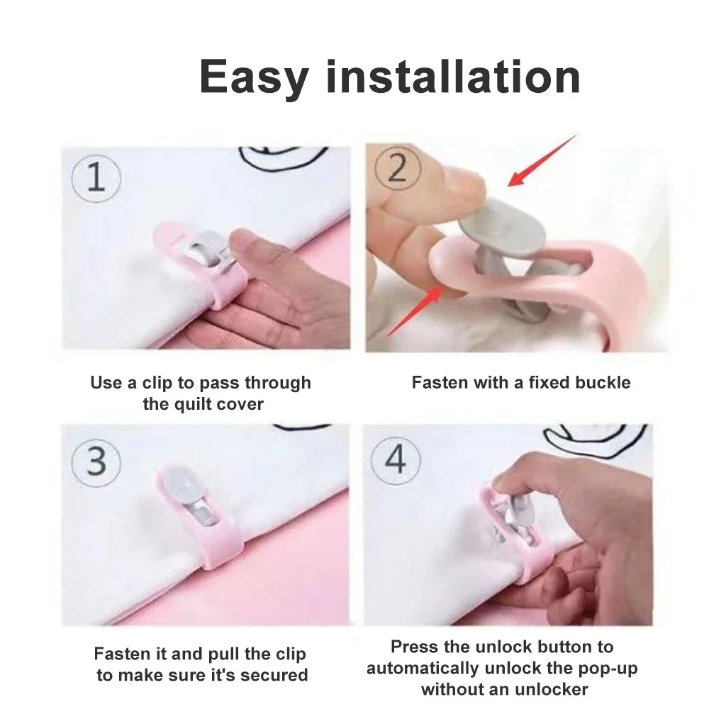 Non-Slip Bed Sheet & Quilt Clips - 6 or 12 Pack by HitMyNeed