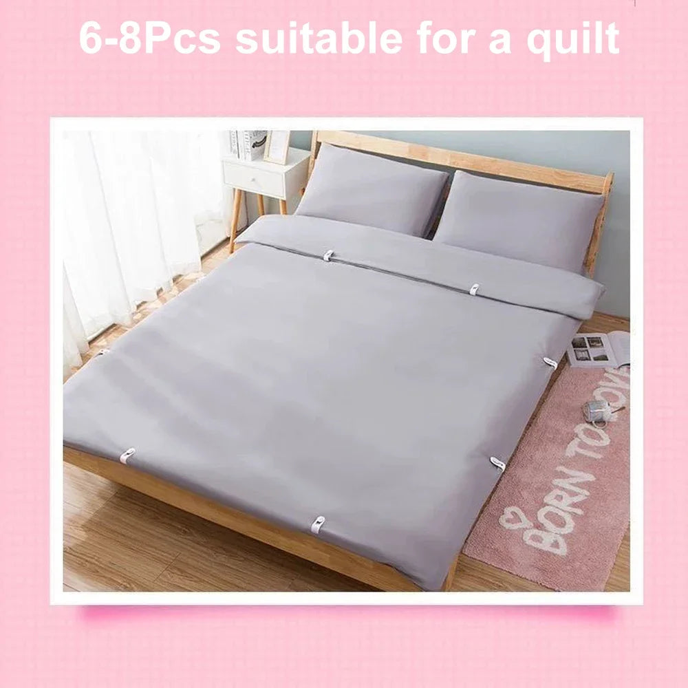 Non-Slip Bed Sheet & Quilt Clips - 6 or 12 Pack by HitMyNeed