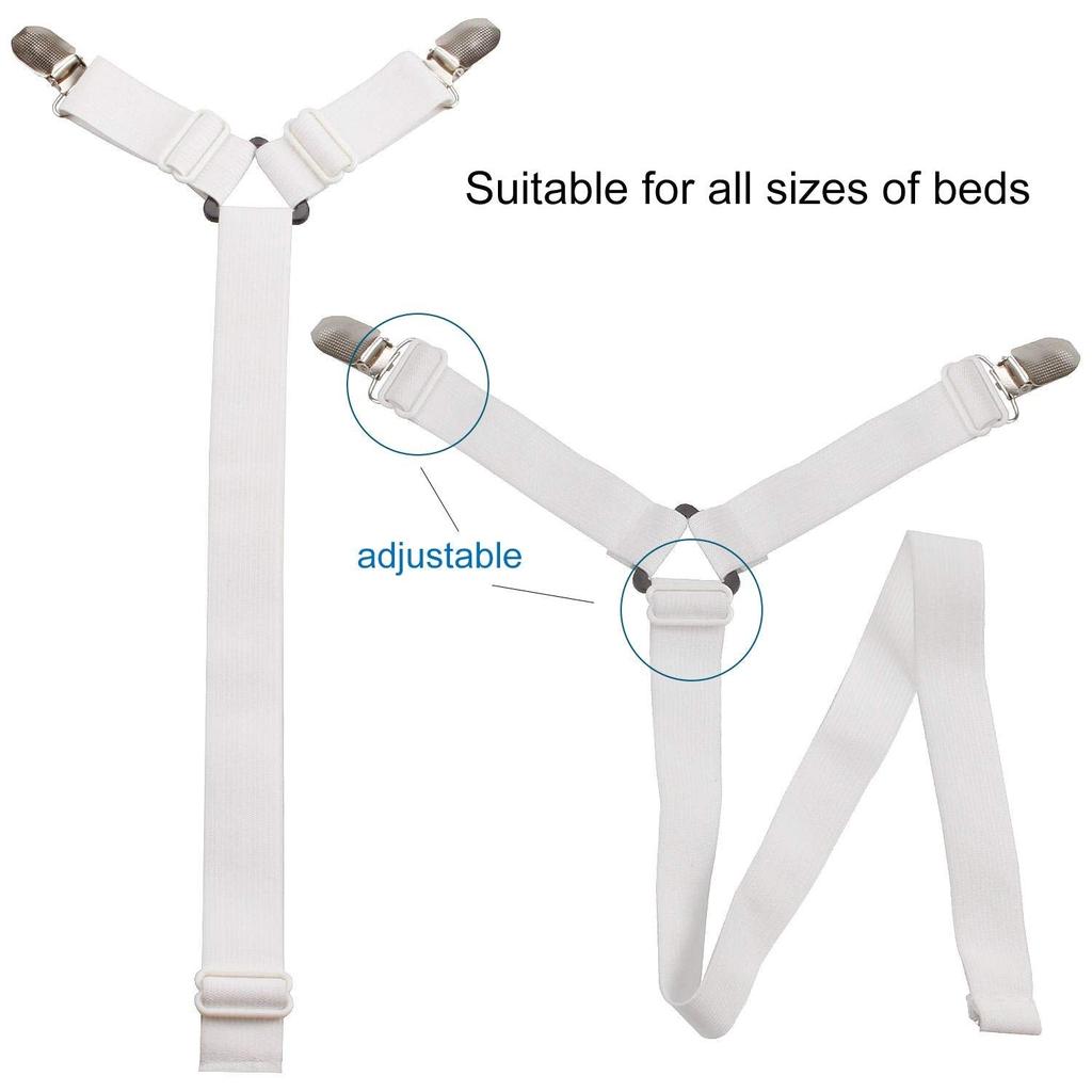 Non-Slip Bedsheet Fastener with 6-Way Clips by HitMyNeed