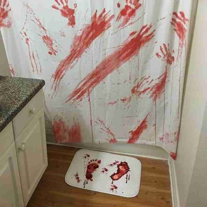 Non Slip Bloody Footprint Bath Mat 40 x 60cm by HitMyNeed
