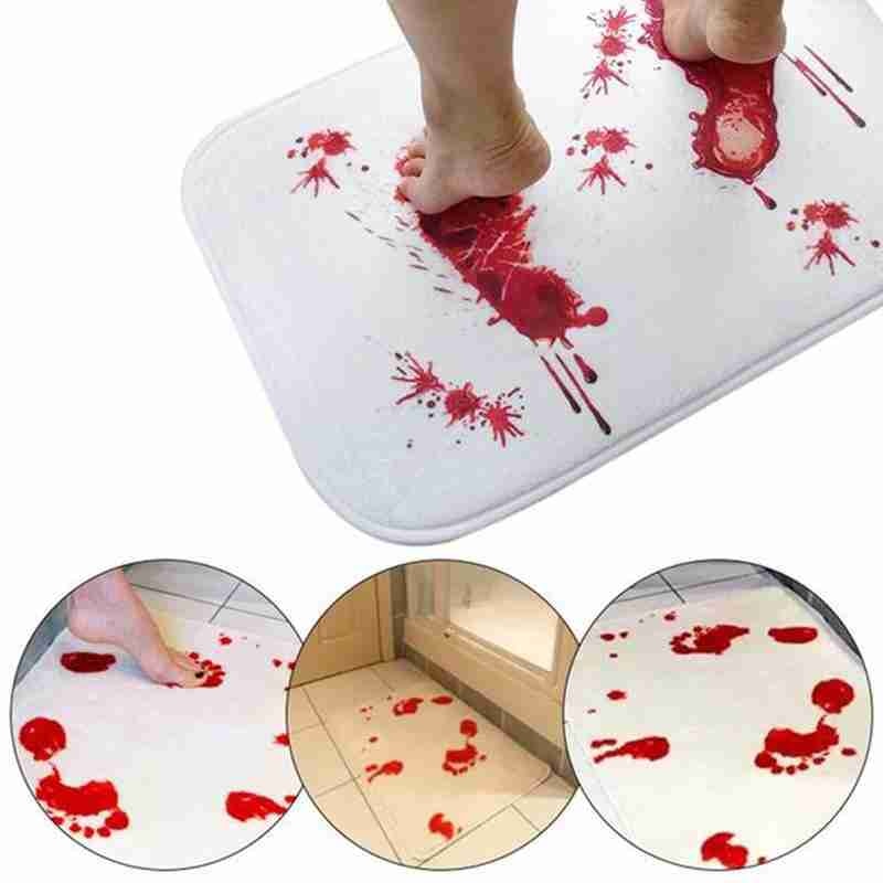 Non Slip Bloody Footprint Bath Mat 40 x 60cm by HitMyNeed