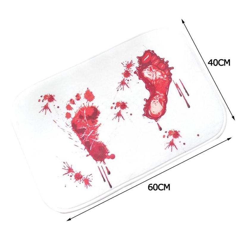 Non Slip Bloody Footprint Bath Mat 40 x 60cm by HitMyNeed