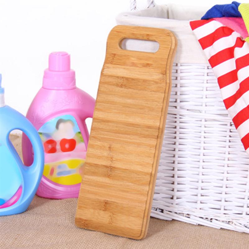 Non-Slip Corrugated Wooden Washboard 40 x 15 cm by HitMyNeed