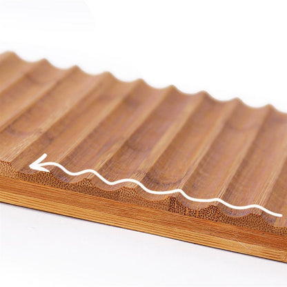 Non-Slip Corrugated Wooden Washboard 40 x 15 cm by HitMyNeed