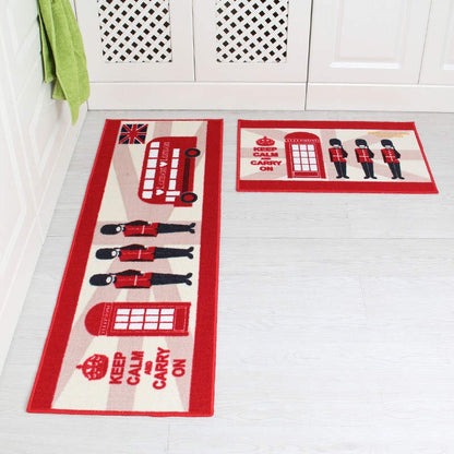 Non-Slip Decorative Kitchen Sink Rug Set 12 40x60cm-and-40x120cm by HitMyNeed