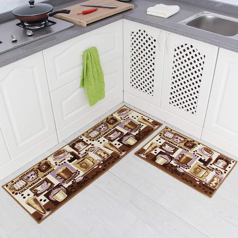Non-Slip Decorative Kitchen Sink Rug Set 15 40x60cm-and-40x120cm by HitMyNeed