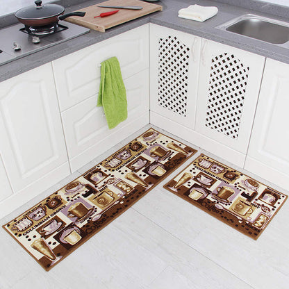 Non-Slip Decorative Kitchen Sink Rug Set 15 40x60cm-and-40x120cm by HitMyNeed