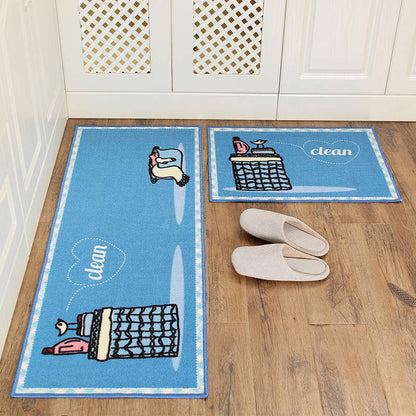 Non-Slip Decorative Kitchen Sink Rug Set 16 40x60cm-and-40x120cm by HitMyNeed
