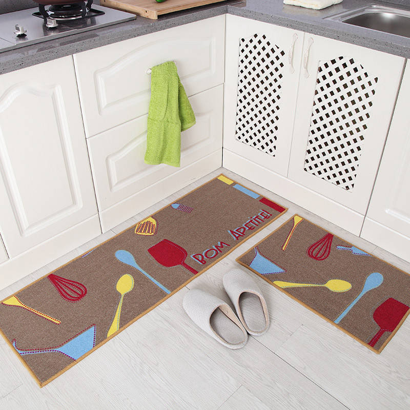 Non-Slip Decorative Kitchen Sink Rug Set 4 40x60cm-and-40x120cm by HitMyNeed