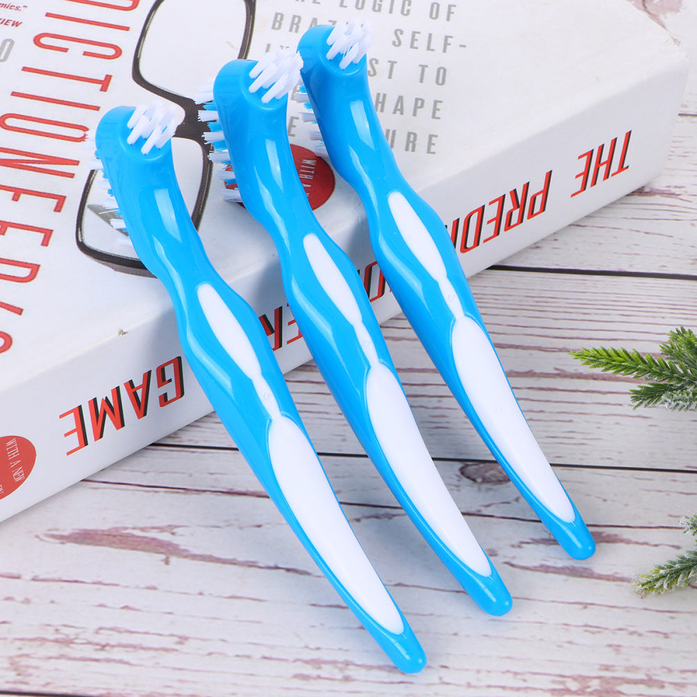 Non Slip Denture Cleaning Brushes (Set of 3) by HitMyNeed