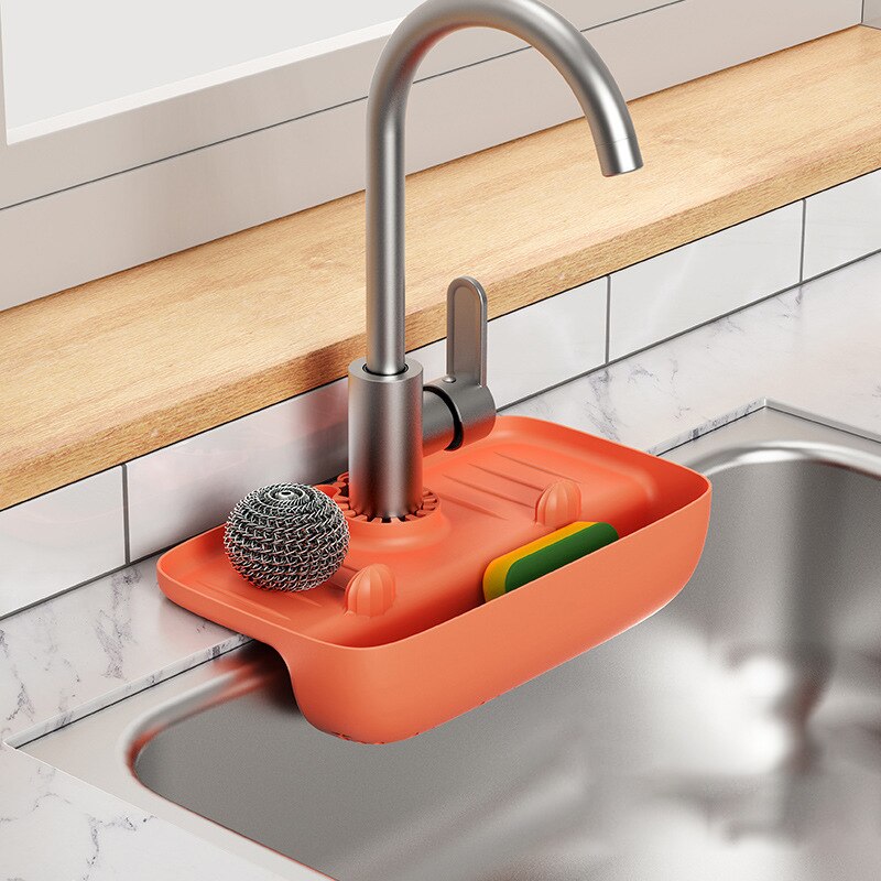 Non-Slip Faucet Drainer Rack & Countertop Mat by HitMyNeed